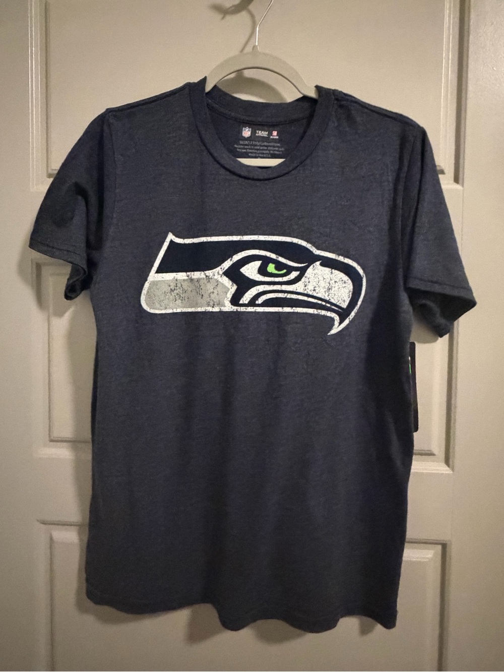 NFL Seattle Seahawks Heather Navy Logo Graphic Tee
